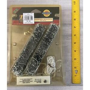 Lemax Shimmering Hedgerow Set Of 2 Fibre Optics 04509 Vintage Retired Christmas